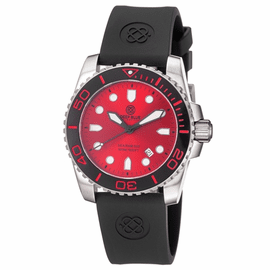 Sea Ram II Quartz - Red Dial -  BLACK/RED BEZEL