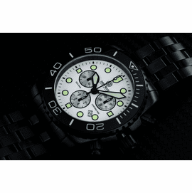 SEA RAM PVD CHRONOGRAPH  CERAMIC BEZEL COLLECTION BLACK WHITE