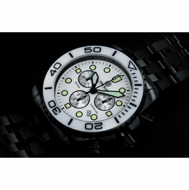 SEA RAM PVD CHRONOGRAPH  CERAMIC BEZEL COLLECTION WHITE WHITE