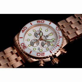 SEA RAM ROSE  GOLD CHRONOGRAPH CERAMIC BEZEL COLLECTION