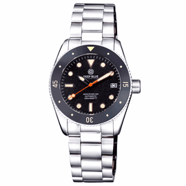 SKIN DIVER 300 40MM  AUTOMATIC VINTAGE DIVER CERAMIC BEZEL ROUND HOUR MARKER BRACELET (MINUTE HAND AND HOUR MARKERS ARE ROSE GOLD)