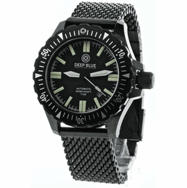 Sold Out - DAYNIGHT T100 OPS TRITIUM FLAT TUBES PVD CASE Stainless Mesh Link Bracelet