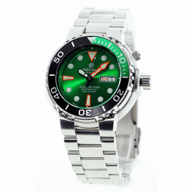 Sun Diver 3 1k Green Sunray Dial Green 1/4 bezel