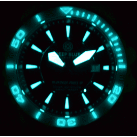White Bezel Lume Shot - Black Hands