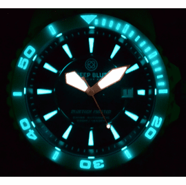 White Bezel Lume Shot - Orange Hands