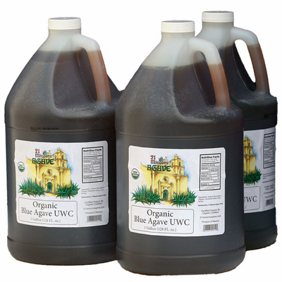 USDA Organic Agave (UWC) Amber Nectar (3/1 gallon Case)