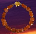 Carnelian and Gold bracelet
