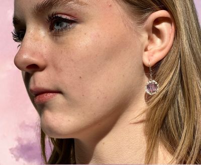 Pink Amethyst and Silver