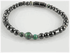 African Turquoise with Silver Magnetic Bracelet