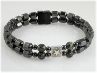 Camouflage Jasper &StarDouble Strand Military Magnetic Bracelet