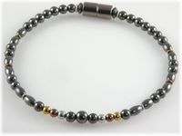 Multi Metallic Alloy High Power Magnetic Hematite Anklet