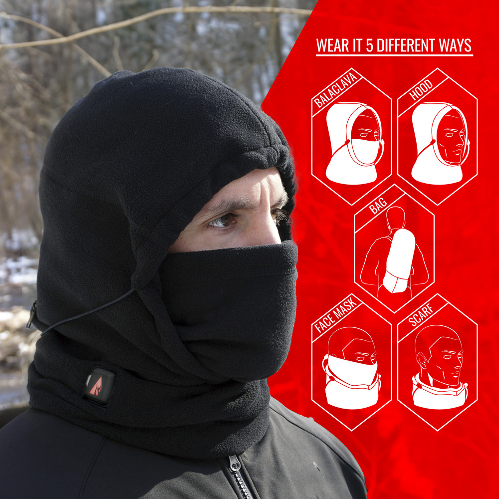 ActionHeat 5V Battery Heated Hunting Fleece Balaclava The Warming Store