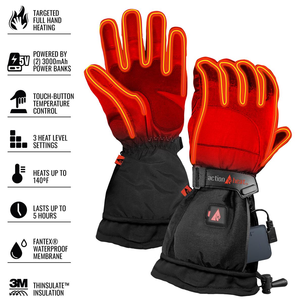 ActionHeat 5V Women's Battery Heated Snow Gloves The Warming Store