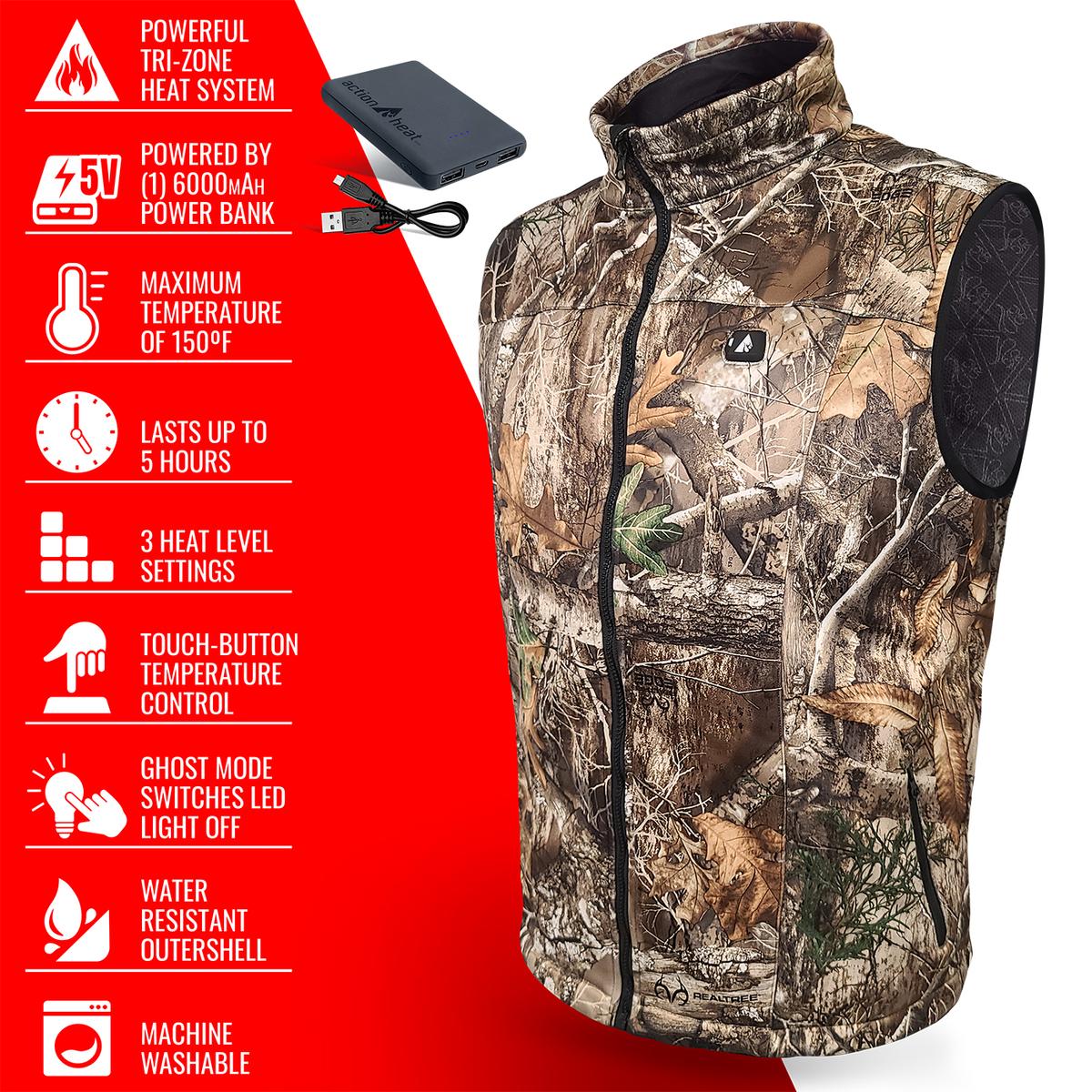 ActionHeat 5V Men's Battery Heated Hunting Vest The Warming Store