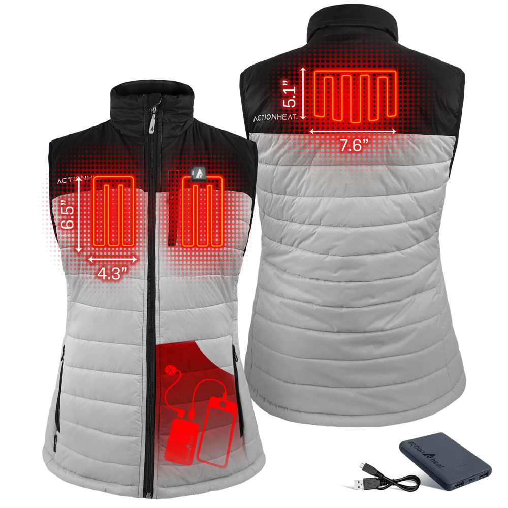 action heat womens vest