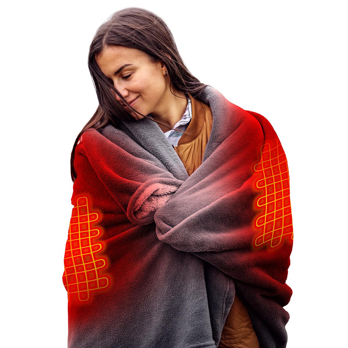 ActionHeat 7V Battery Heated Plush Throw Blanket - The Warming Store