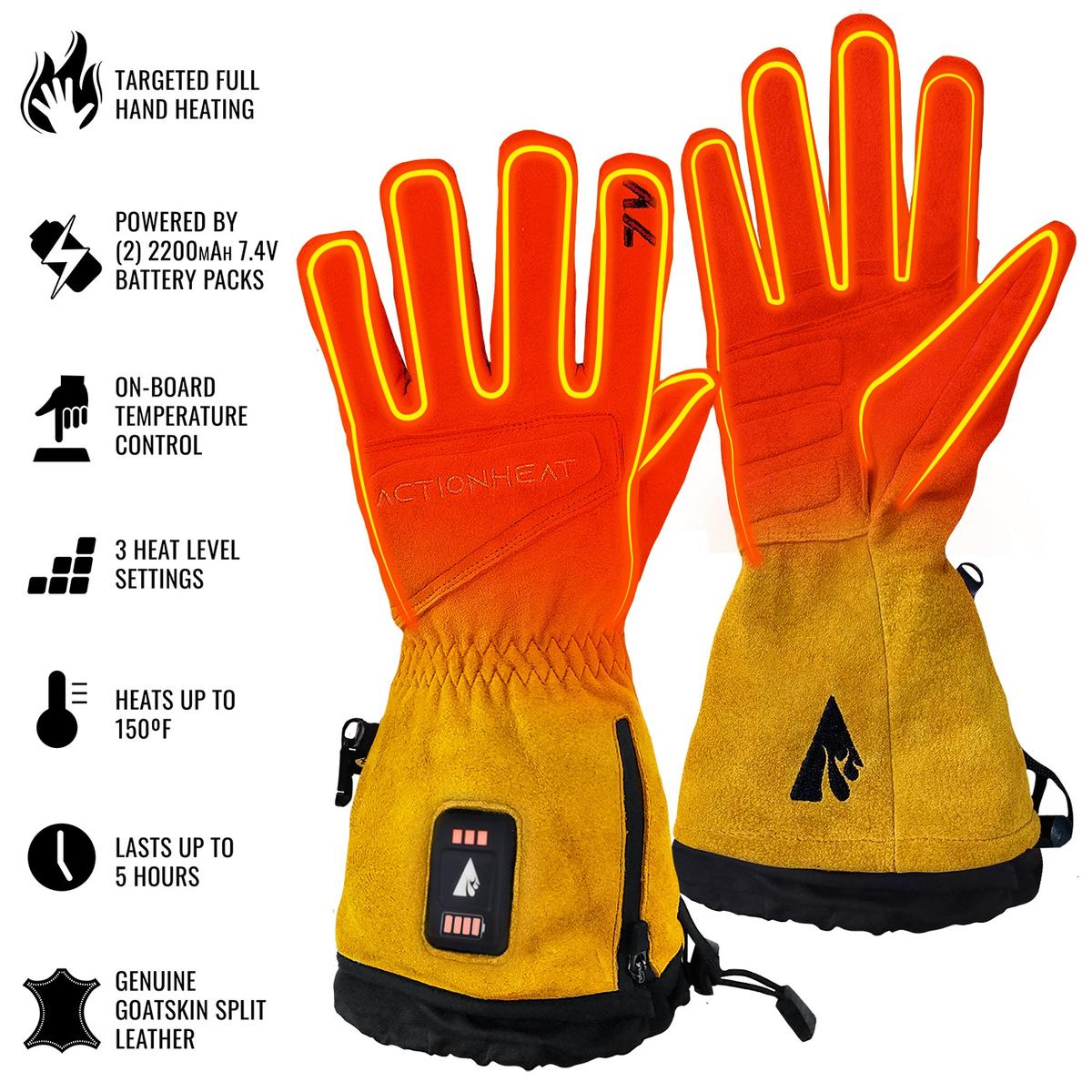 ActionHeat 7V Rugged Leather Heated Work Gloves The Warming Store