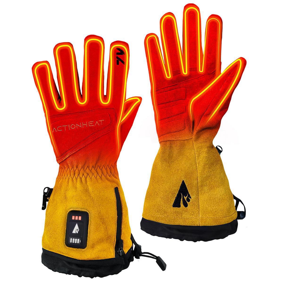 ActionHeat 7V Rugged Leather Heated Work Gloves - The Warming Store