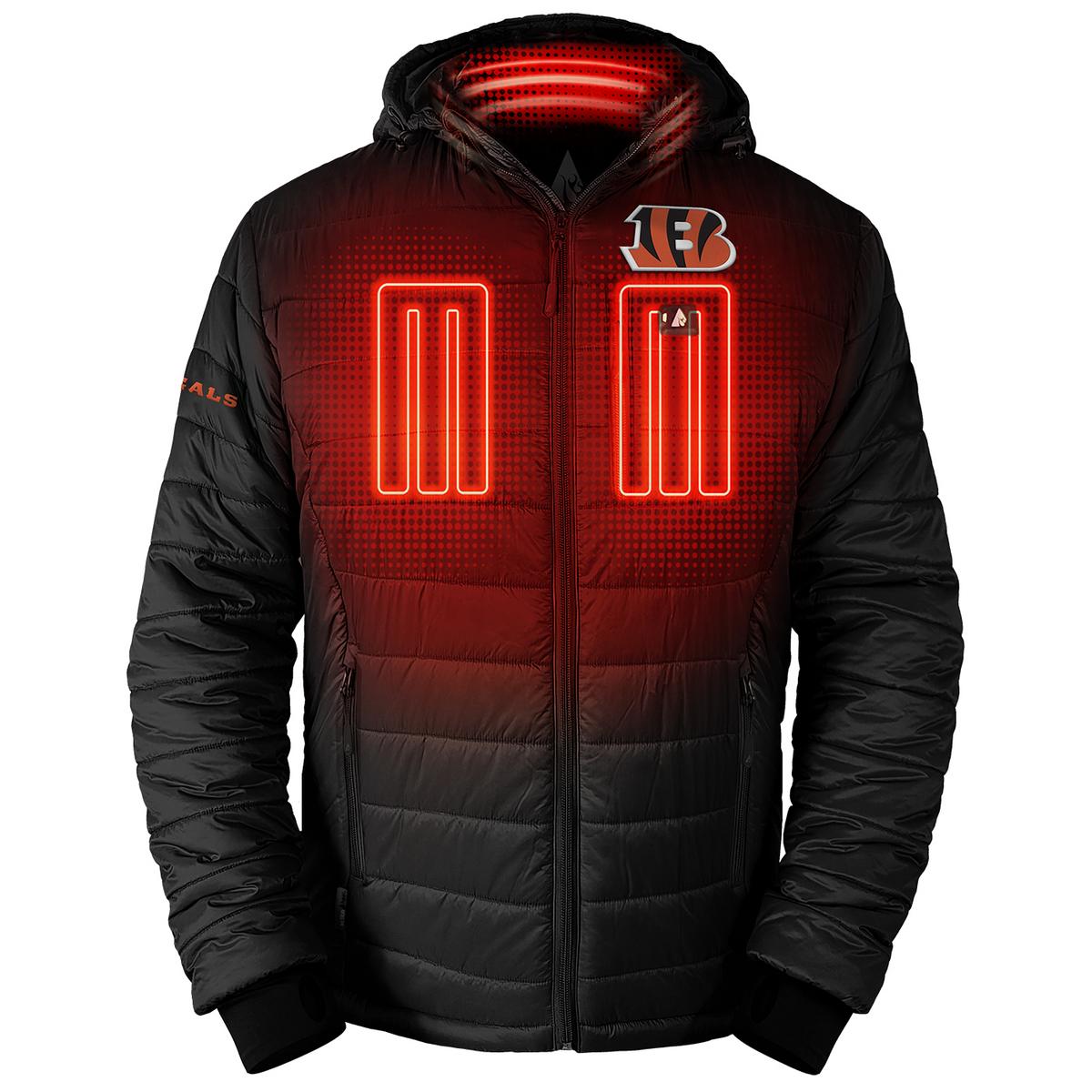 Terrible Twins “Friends Wheat Warmer” ActionHeat Cincinnati Bengals 5V Men's Puffer Battery Heated