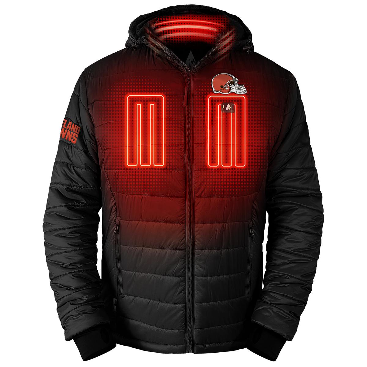 ActionHeat Cleveland Browns 5V Men's Puffer Battery Heated Jacket