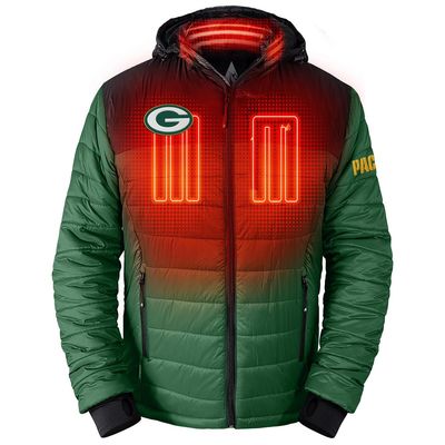 NFL PACKERS レザージャケット Men's Green Bay Packers JH Design Green Leather Jacket