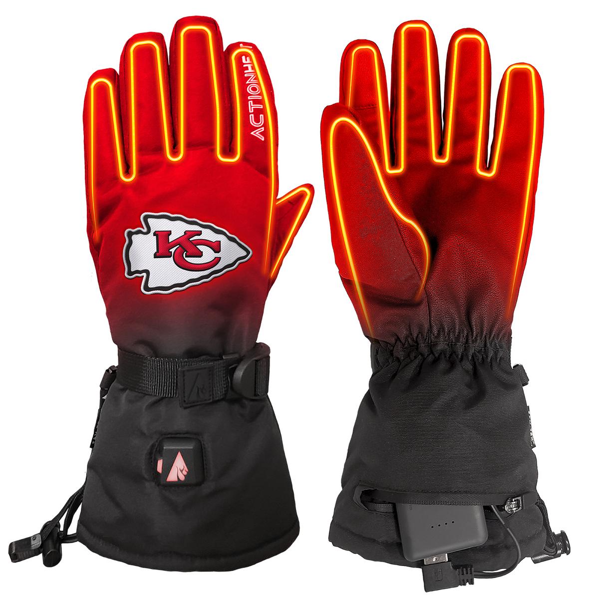 ActionHeat Kansas City Chiefs 5V Battery Heated Gloves The