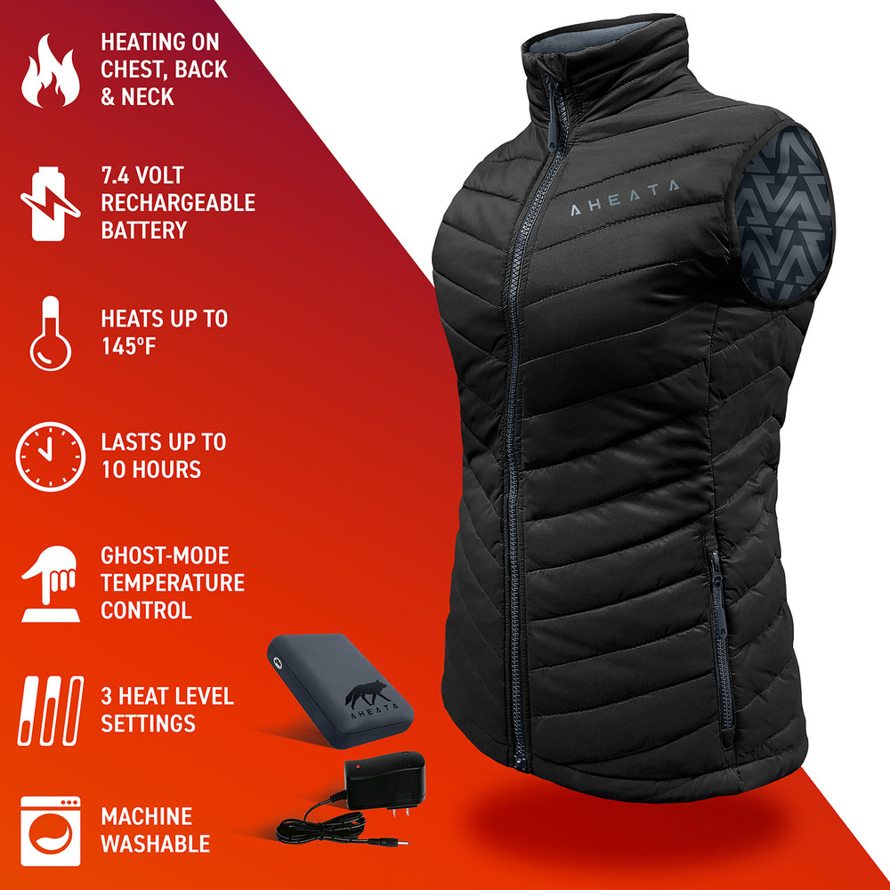 Aheata 7V Women's Heated Vest with Battery Pack The Warming Store