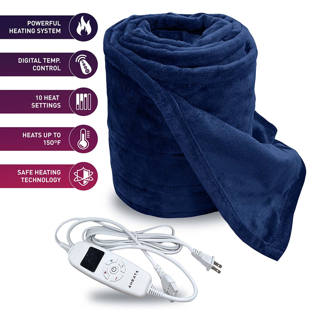 Aheata Heated Throw with Digital Controller The Warming Store