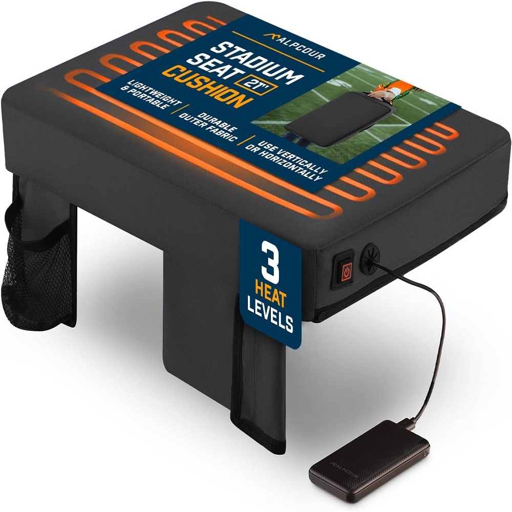 Alpcour Heated Portable Extra Thick Heated Stadium Seat Cushion