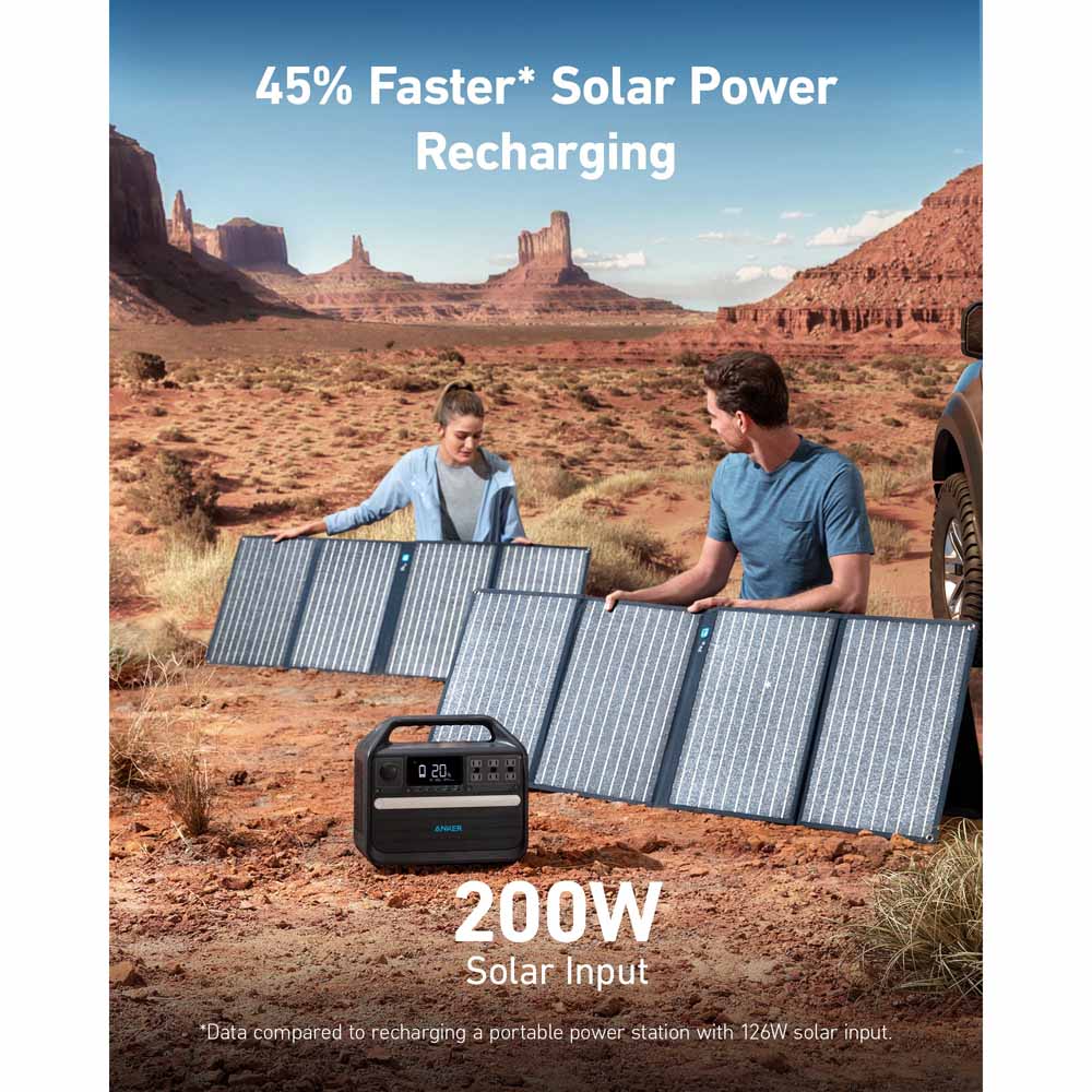 Anker Solar Generator 555 PowerHouse 1024Wh with Solar Panels 100W