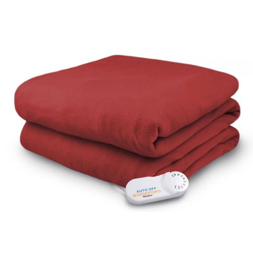 Biddeford Blankets Comfort Knit Fleece Electric Heated Throw Blanket