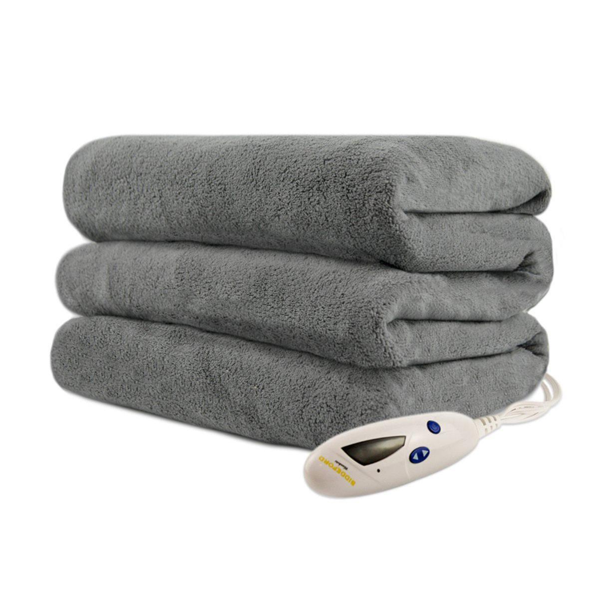 Biddeford Blankets Micro Plush Electric Heated Throw with Digital