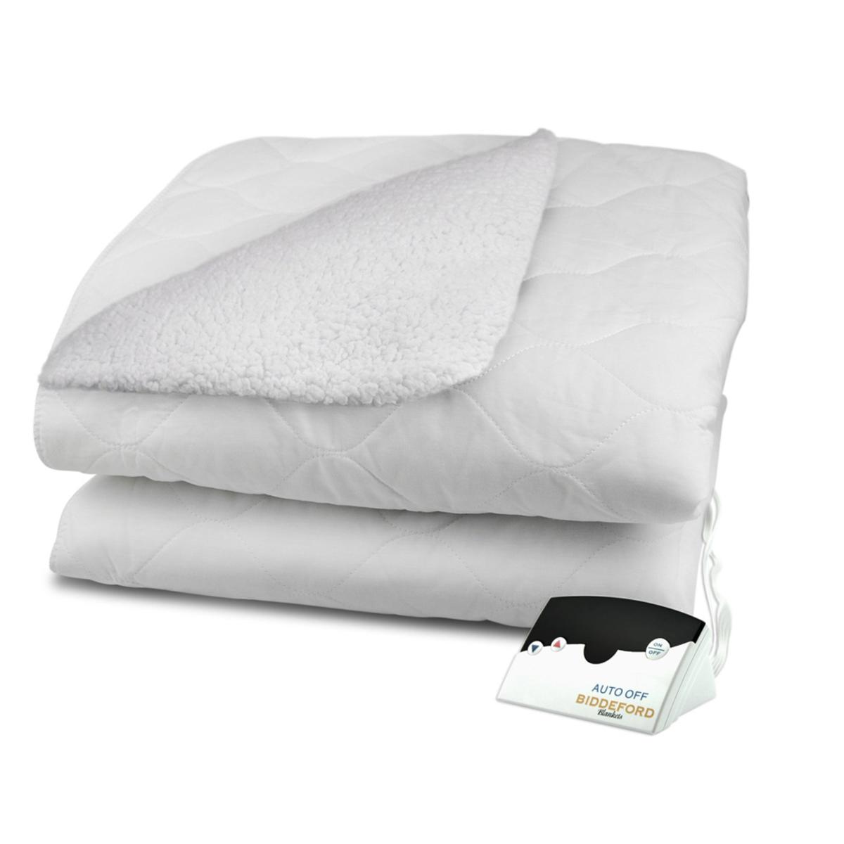 Biddeford Blankets Sherpa Quilted Electric Heated Mattress Pad with Digital  Controller - Full - The Warming Store