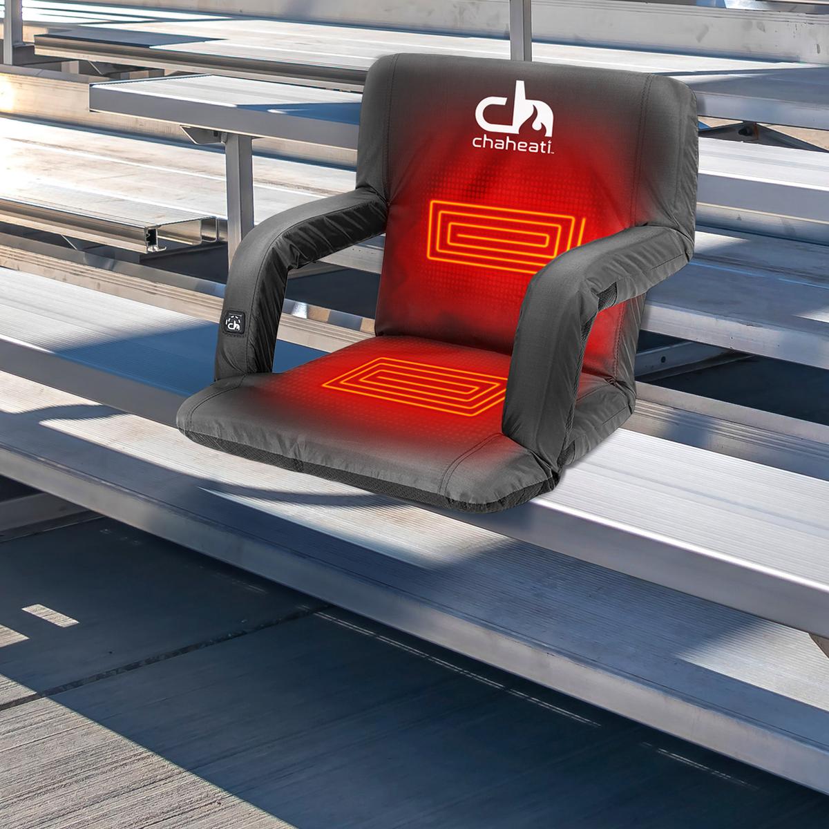 Chaheati 7V Heated Folding Bleacher Seat The Warming Store