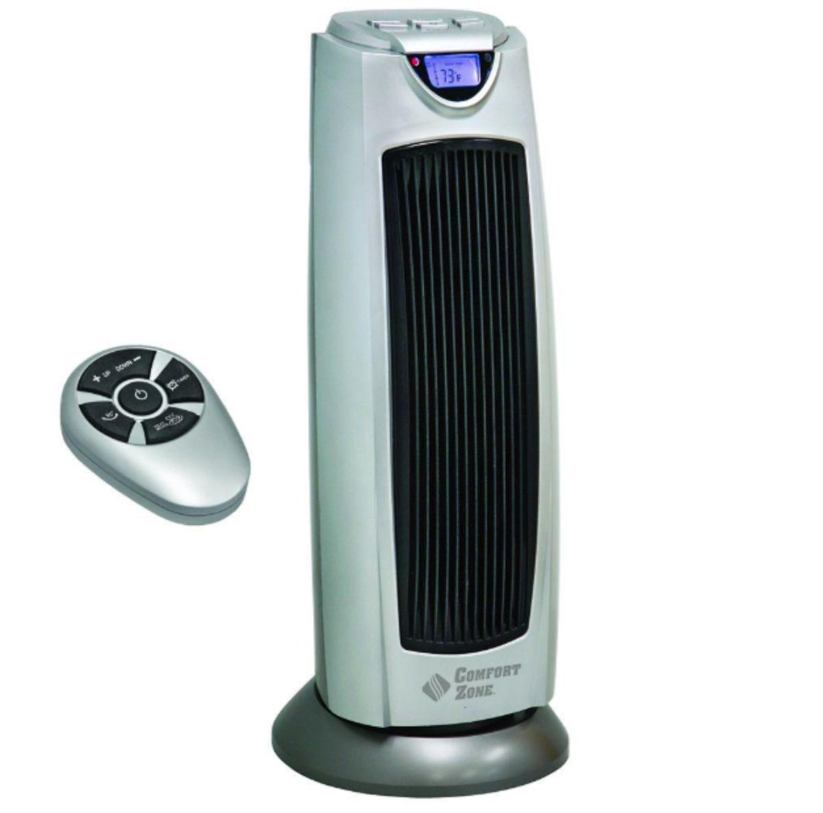 Comfort Zone CZ499R Ceramic Electric Tower FanForced Heater The