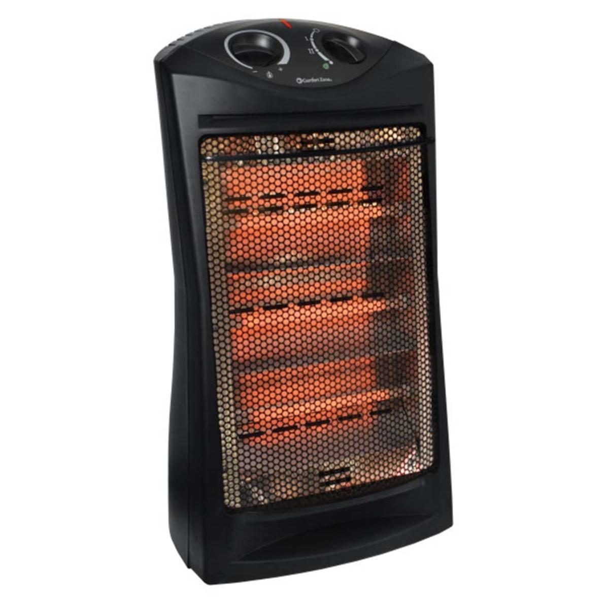 Comfort Zone Energy Save Electric Quartz Infrared Radiant Tower Heater -  Black - The Warming Store