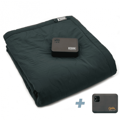 The Cozee Kodiak Battery Powered Heating Blanket Slate Grey