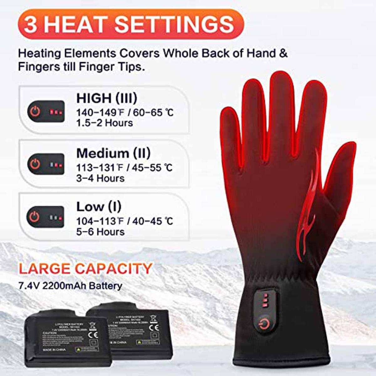Dr.Warm Rechargeable Heated Gloves Liners The Warming Store