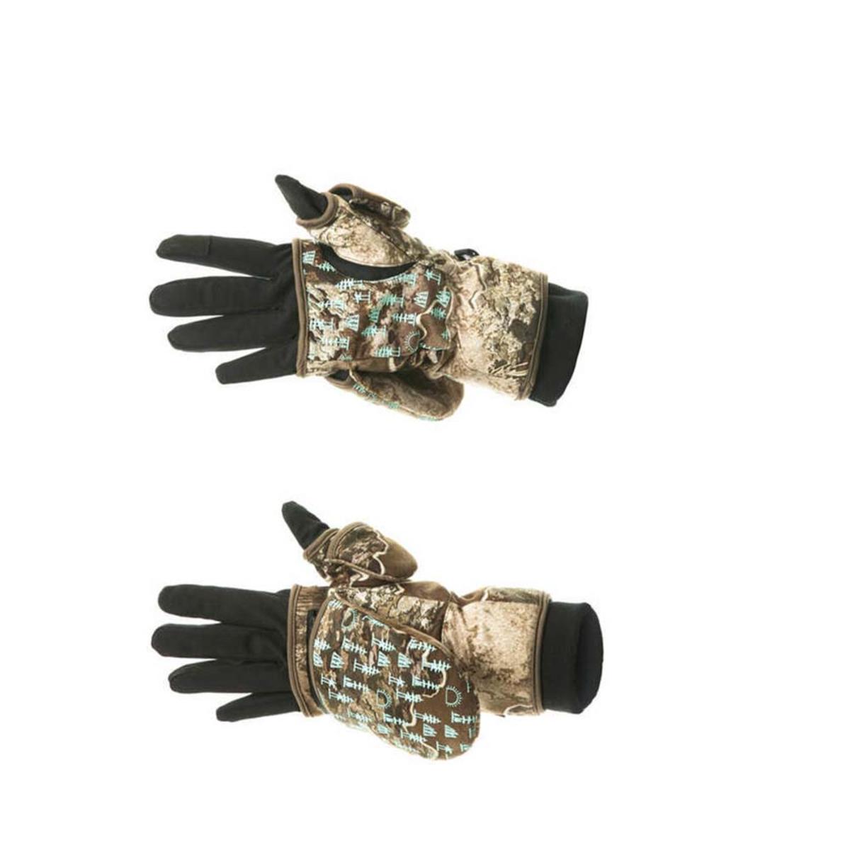 DSG Women's Flip Top Mitten 3.0 with Glove Liner Realtree Edge The