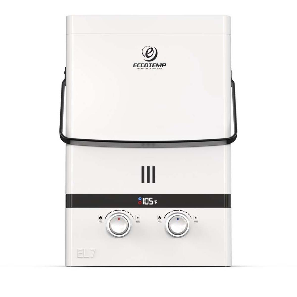 Eccotemp Luxe 1.85 GPM 52K BTU Portable Outdoor Tankless Water Heater -  Pearl White - The Warming Store