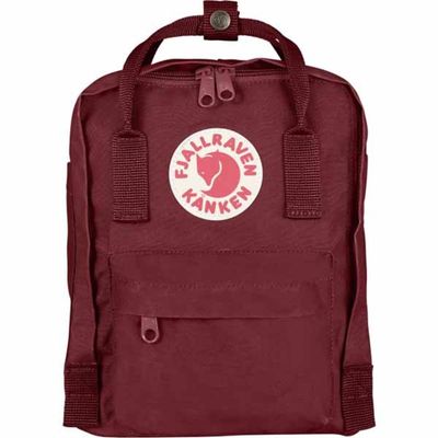 fjallraven mini kanken red random blocked backpack Fjällräven Kånken Mini Backpack, Ox Red