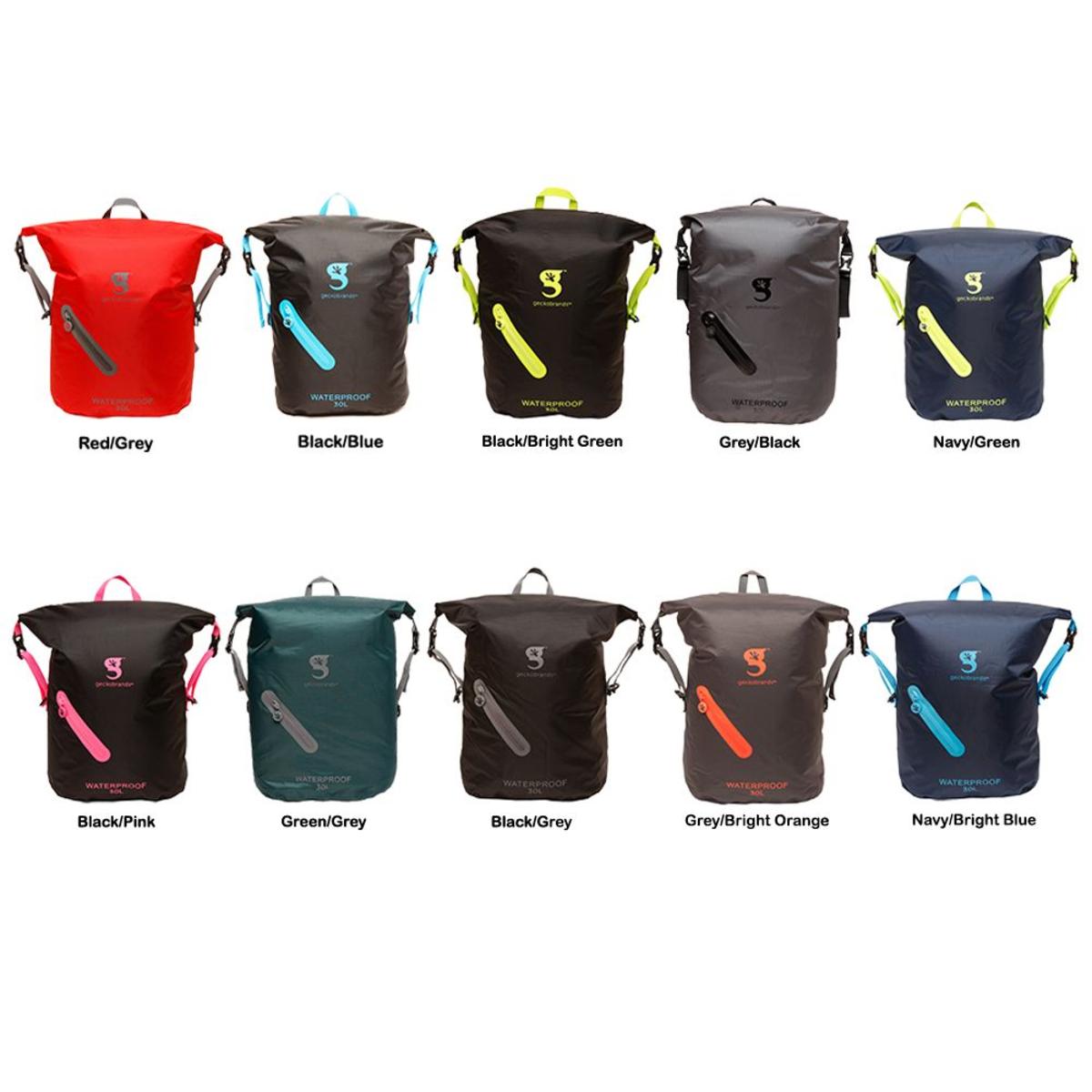 Geckobrands Lightweight 30L Waterproof Backpack The Warming Store