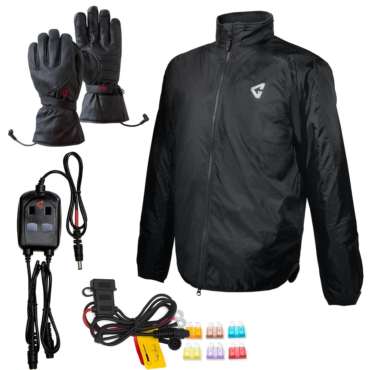 Gerbing Motorcycle Heated Clothing 12V Jacket Liner & Glove Kit The