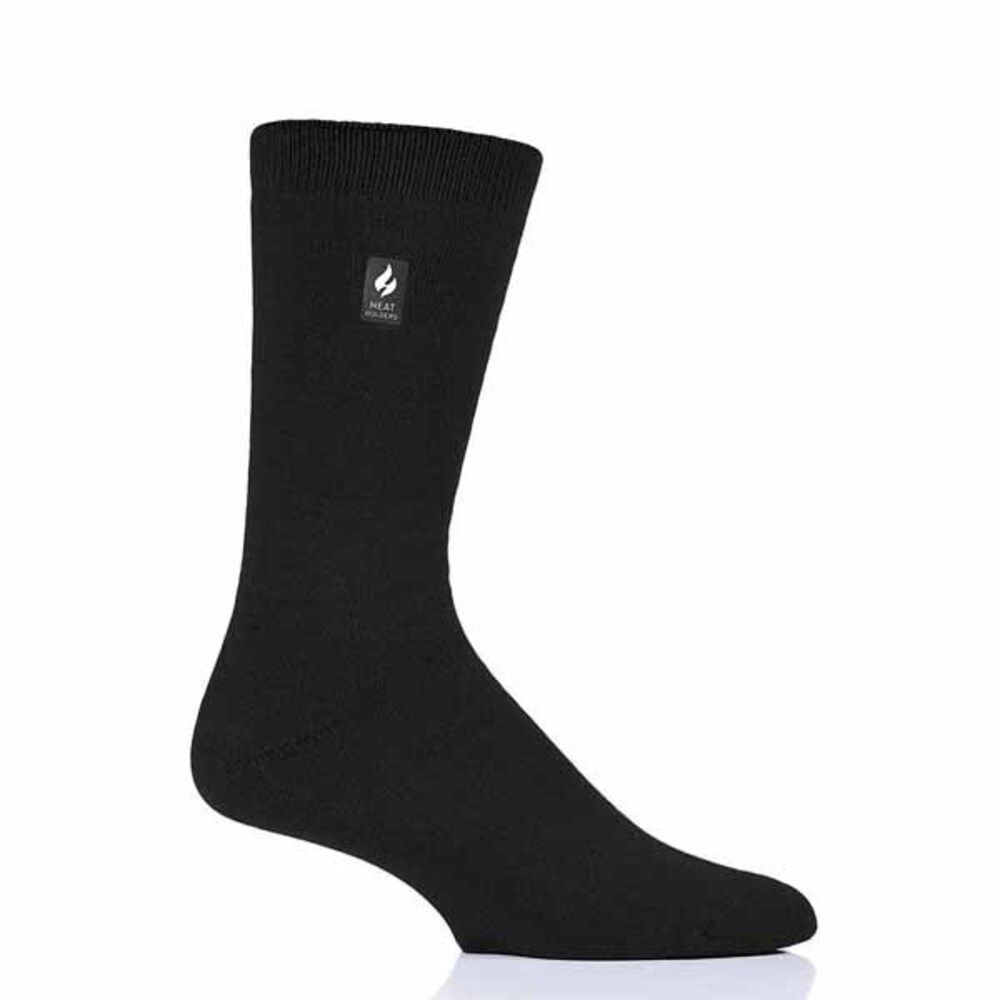 Heat Holders Men's Ultra Lite Cardinal Solid Crew Socks Black