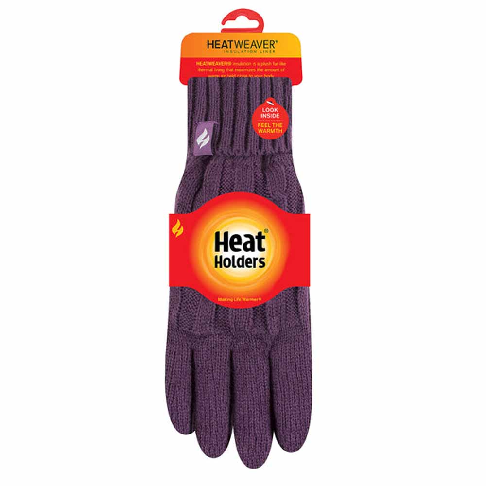 Heat Holders - Dames thermische fleece gebreide kabelmuts, winter beanie 3,4 tog, Reekalf, One size