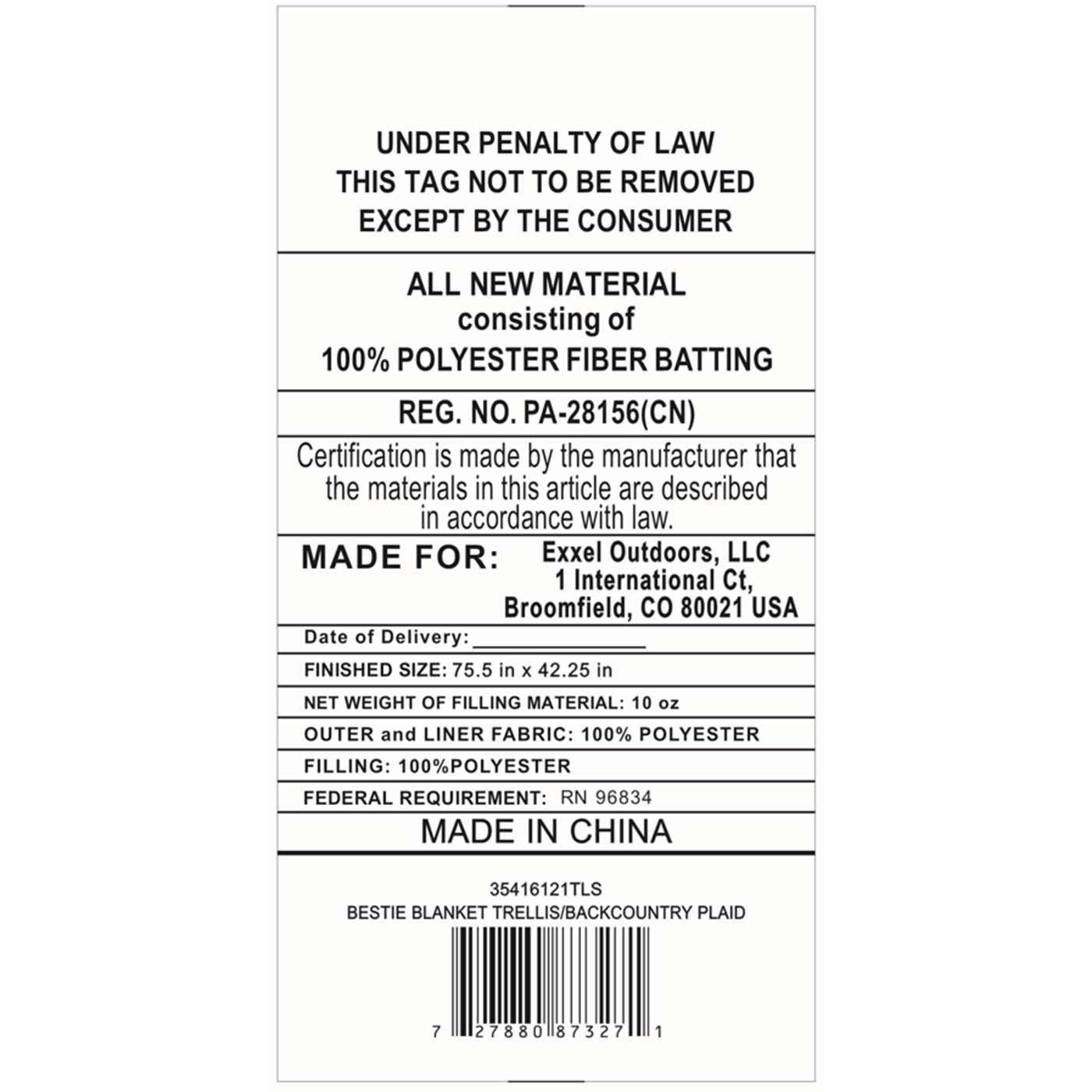 Kelty Bestie Blanket The Warming Store