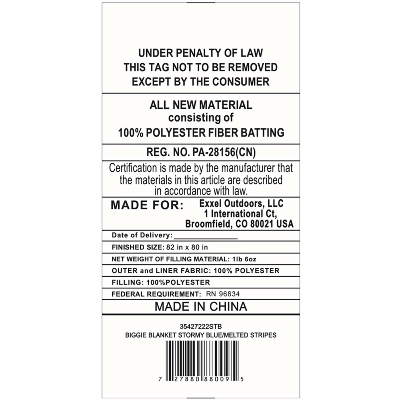 Kelty Biggie Blanket The Warming Store