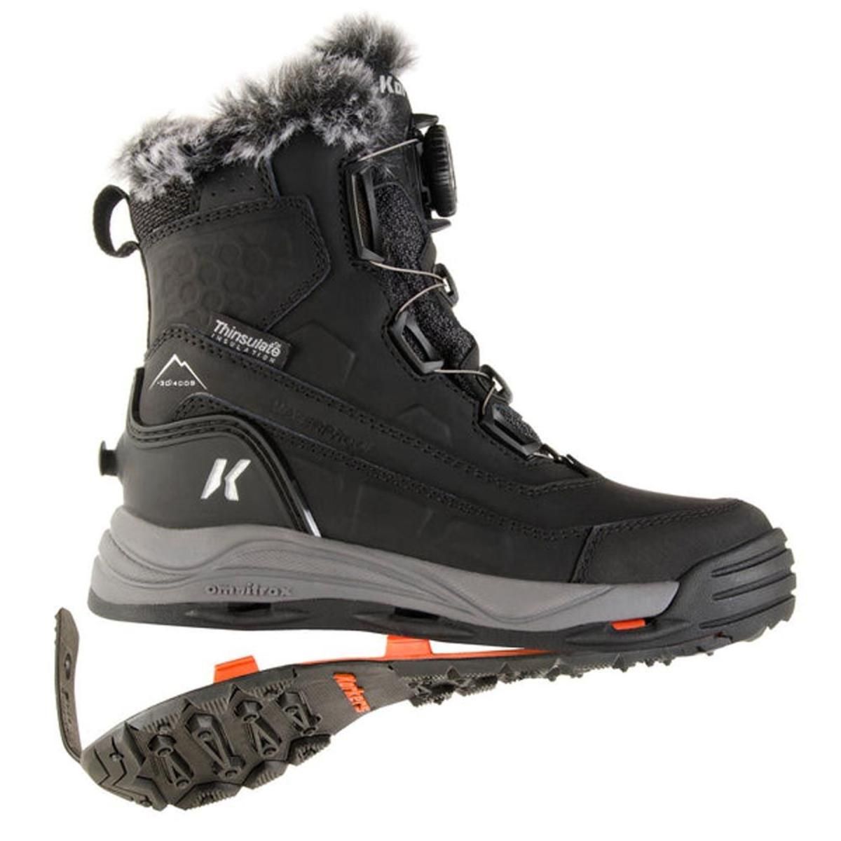 Korkers Women's Snowmageddon Boa Winter Boots with SnowTrac Sole The