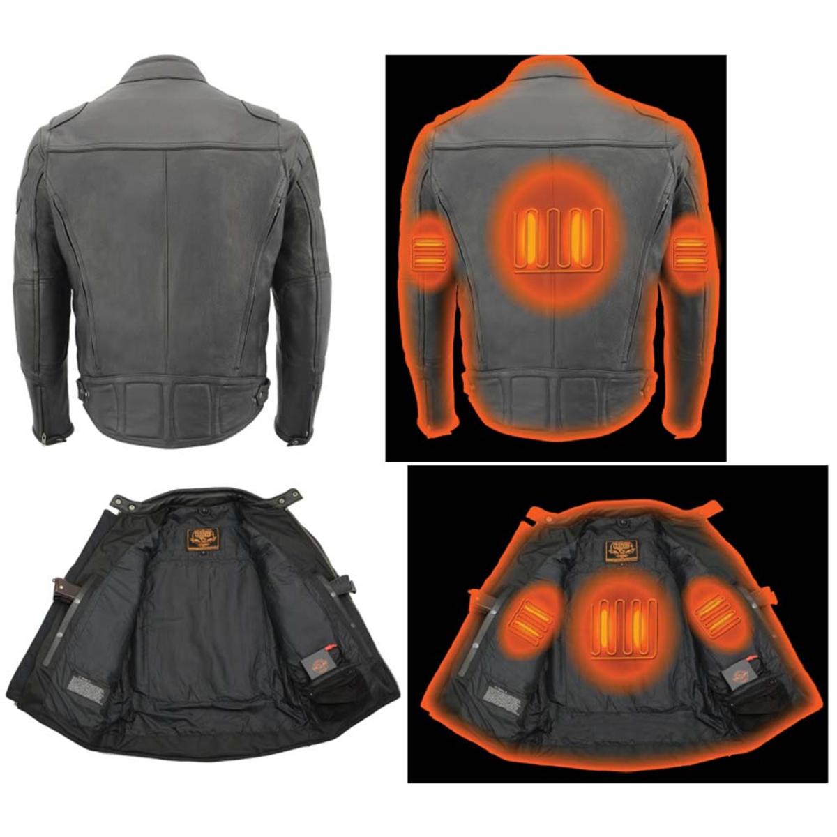 Milwaukee Leather 7.4V Men's True All Seasons Leather Jacket with