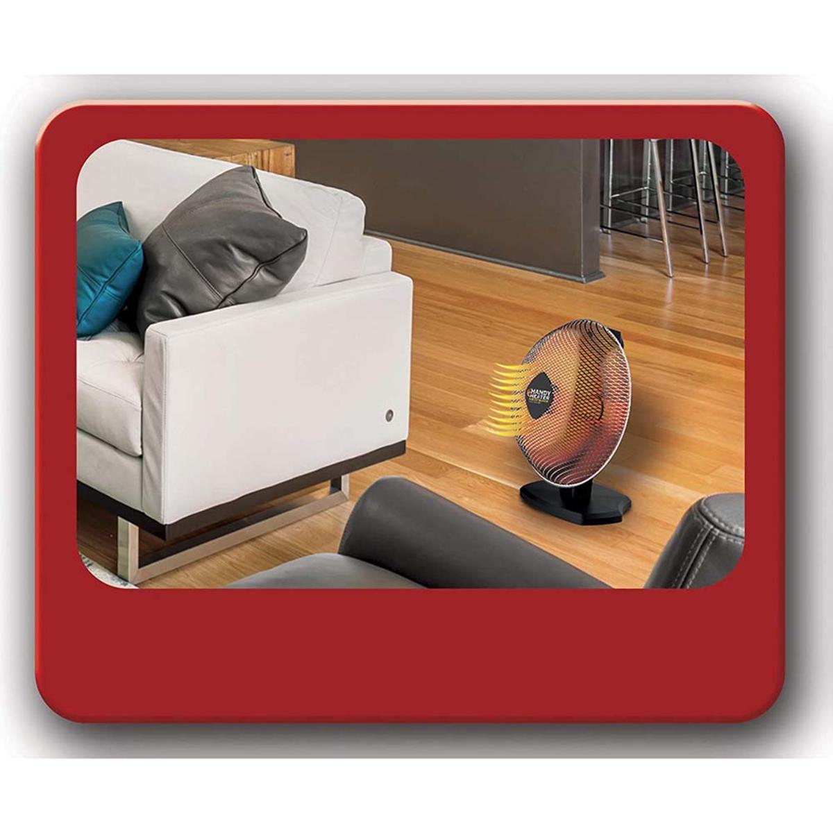 Ontel Handy Heater Heatwave Parabolic Space Heater with Ceramic Heating